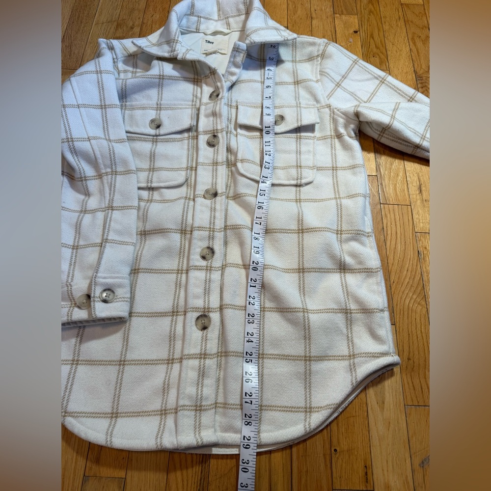 Plaid Button-Up Shirt Jacket #648 - Picture 4 of 9